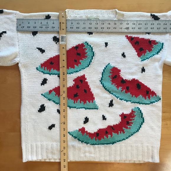 Vintage Collectible Stewart Ross Hand-Knit Watermelon Sweater - Picture 7 of 7